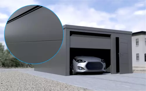 Einzelgarage STARK SUPER 1²´² G [Thermo] mit zusätzlicher Nebeneingangstür