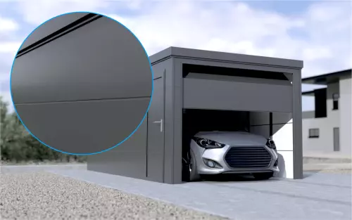 Einzelgarage STARK SUPER 1²´² G [Thermo] mit Nebeneingangstür und Fenster