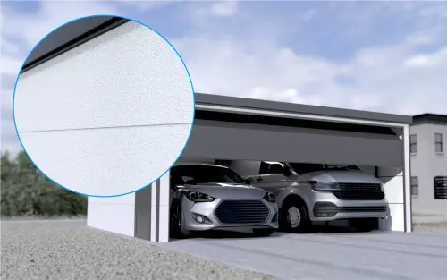 Großraumgarage STARK SUPER 1²´² GP [Thermo + Verputz] mit Nebeneingangstür und Fenster