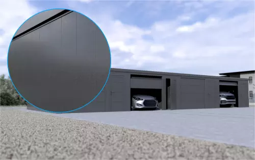 Reihengarage STARK SUPER 1²´² L-C9 [Lackiert] mit zusätzlicher Nebeneingangstür