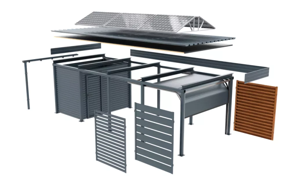 Pultdachcarport STUK - Komponenten