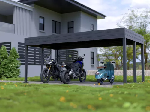 Motorrad Doppelcarport STUK