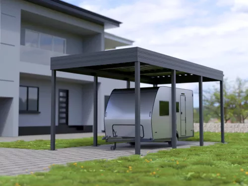Einzelcarport STUK für Wohnwagen