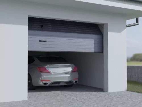 Sektionaltor STAR Special „L“ – für niedrige Sturzhöhe – Individuell nach Maß mit Antrieb