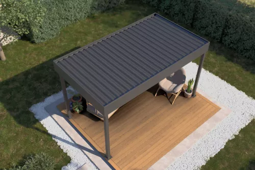 Pergola STUK nach Maß mit festem isoliertem Dach