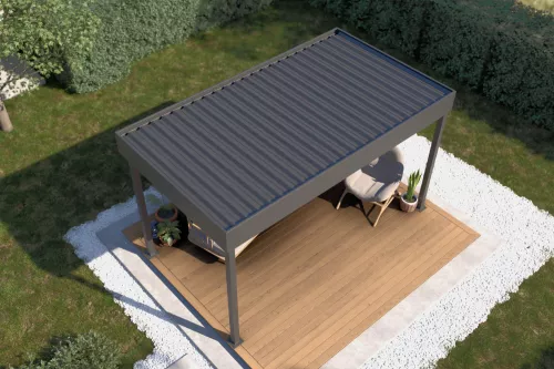 Pergola STUK nach Maß mit festem Dach